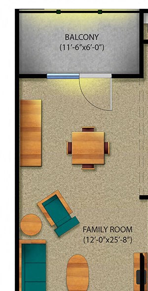 Studio Floor Plan Studio Floor Plan 774 Sq.Ft. at 98 E. McBee Apartments, PRG Real Estate Management, Greenville
